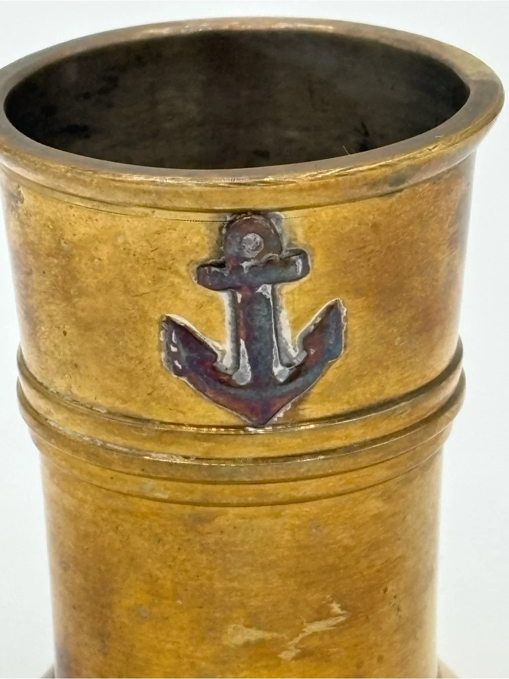 Vintage Brass Anchor Jigger Shot Cup Nautical Barware